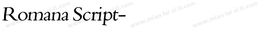 Romana Script字体转换